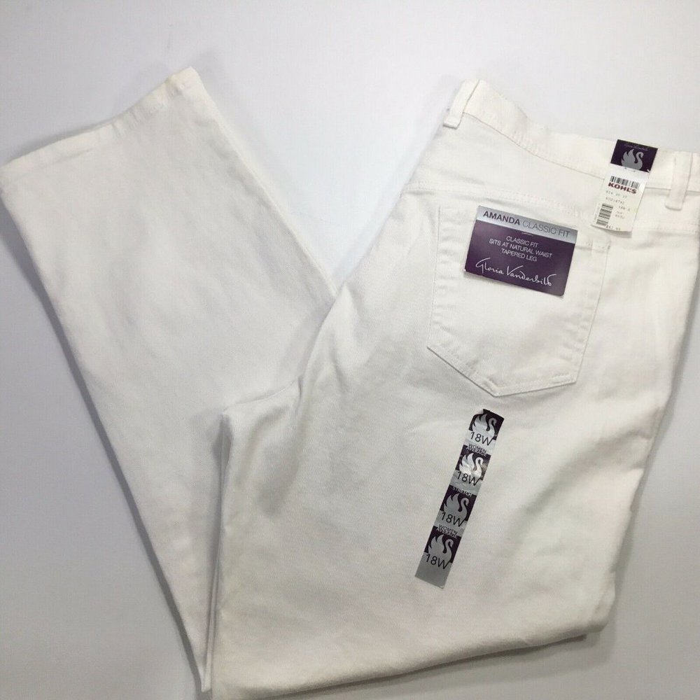 Amanda Classic Fit~White/Natural~Stretch - Picture 2 of 9